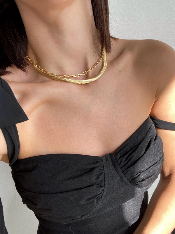 snake chain necklace gold