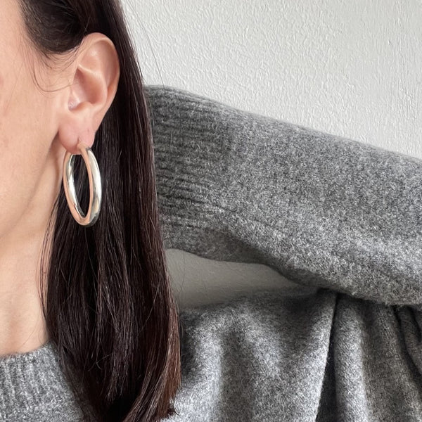 plain silver hoops