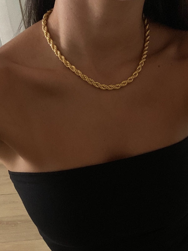 gold rope necklace 